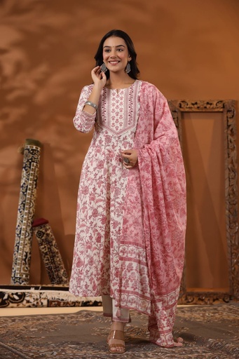 Cotton Anarkali Kurti Set 5043