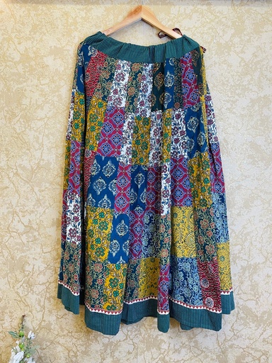 [SKKH] Ajrakh cotton Skirt 4556