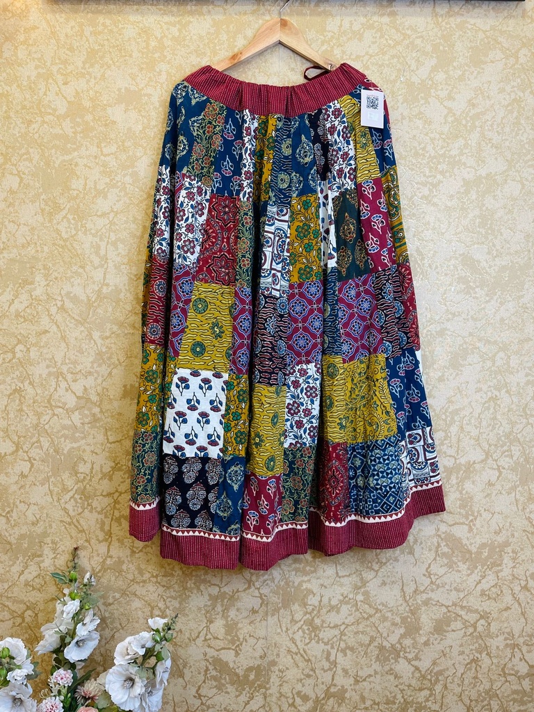Ajrakh Cotton Skirt 4556