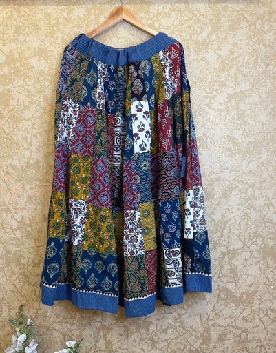 [SKKH] Ajrakh Cotton Skirt 4556
