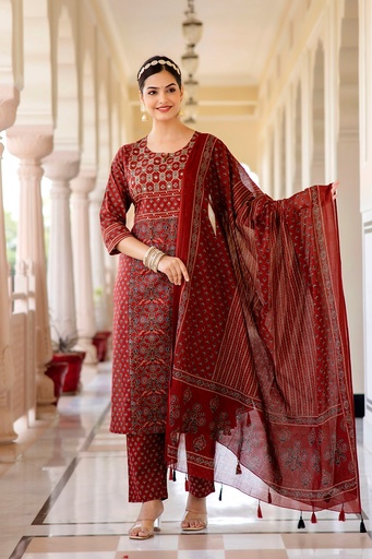 Cotton Kurti Set 5043