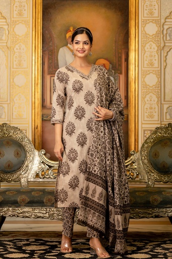 Premium Cotton Kurti Set 5043
