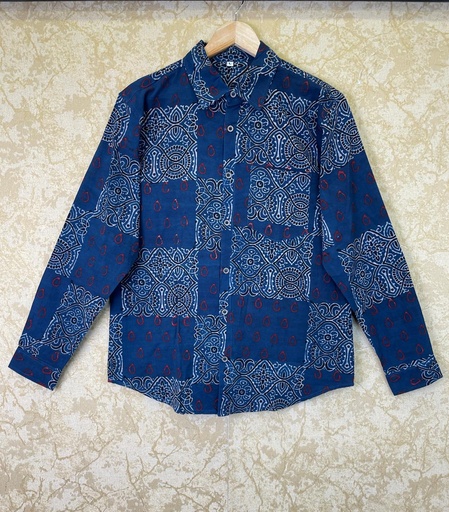 Ajrakh Cotton Full sleeve Shirt 5024