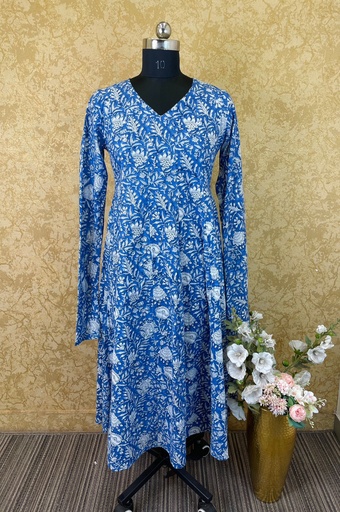  Block Printed Anarkali Kurti 5043