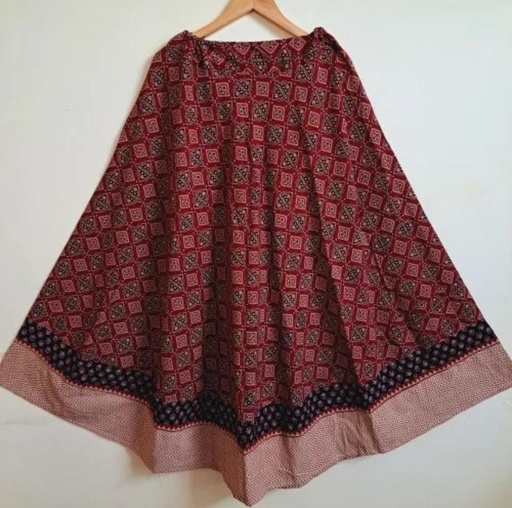 [SKKH] Ajrakh Cotton Skirt 4556