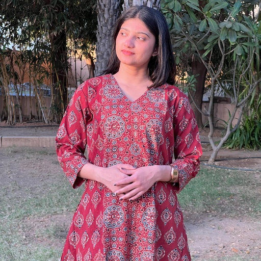 Ajrakh Soft Cotton Kurti 5043