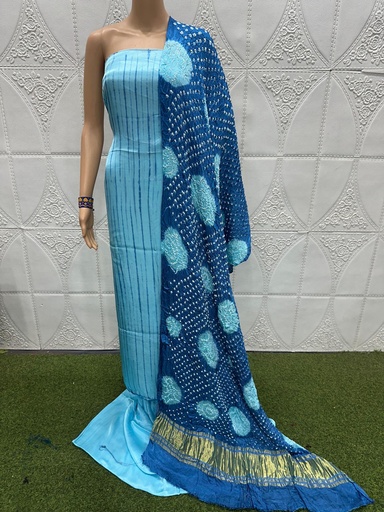 [SUMHK]  Multi bandhej Modal Silk Suit 5014