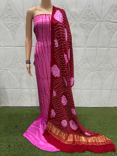 [SUMHK]  Multi bandhej Modal Silk Suit 5014