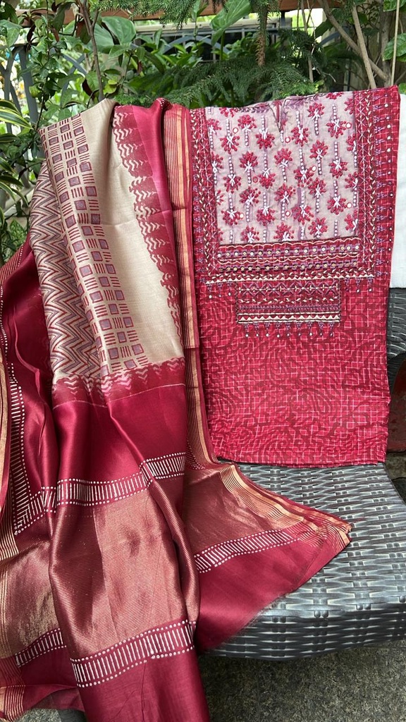 Premium Silk Dupatta Suit 4560