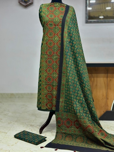 [SUMLK] Premium Ajrakh Cotton Suit 4558