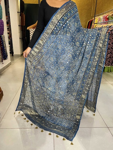 [DUMT] Georgette Mirror Work Dupatta 5035