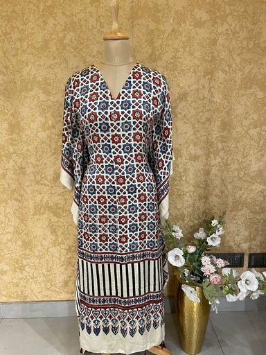 Ajrakh Silk Kaftans 4801