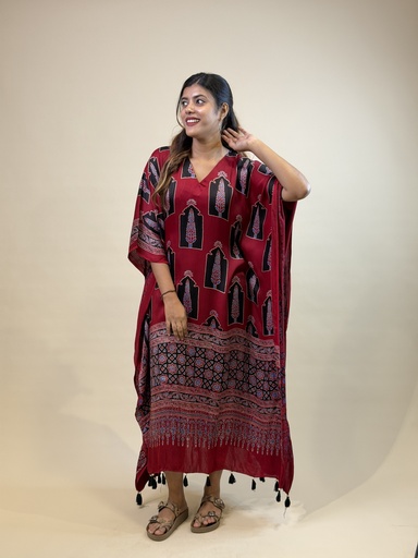 Ajrakh Silk Kaftans 4801