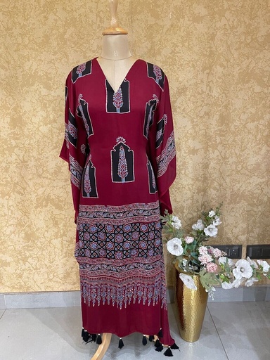 Ajrakh Silk Kaftans 4801