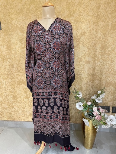 Ajrakh Silk Kaftans 4801