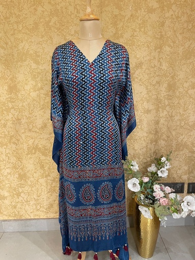  Ajrakh Silk Kaftans 4801