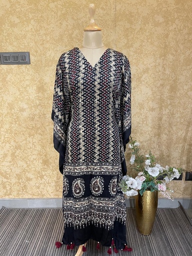 Ajrakh Silk Kaftans 4801