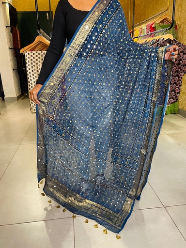 [DUMT] Georgette Mirror Work Dupatta 5035