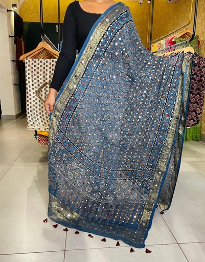 [DUMT] Georgette Mirror Work Dupatta 5035