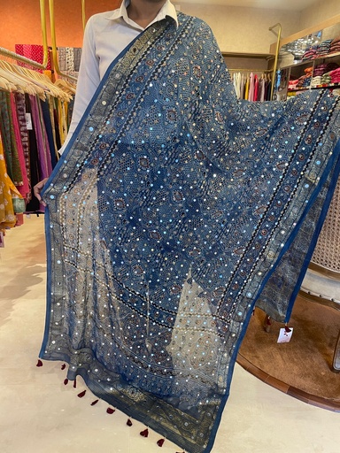 [DUMT] Georgette Mirror Work Dupatta 5035