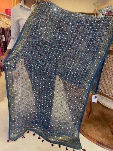 [DUMT] Georgette Mirror Work Dupatta 5035