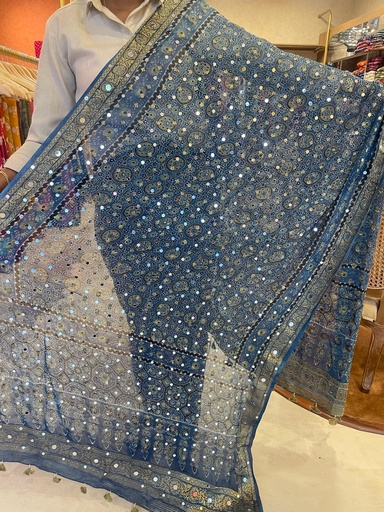 [DUMT] Georgette Mirror Work Dupatta 5035