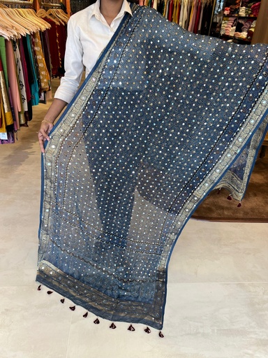 [DUMT] Georgette Mirror Work Dupatta 5035