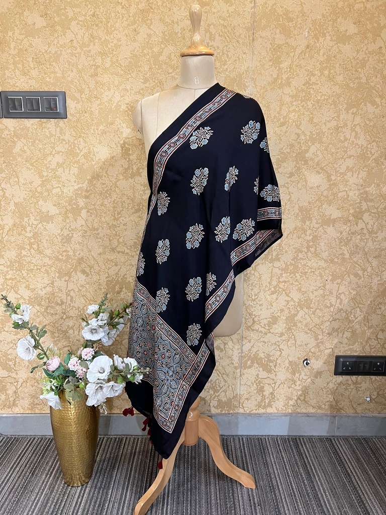 Premium Ajrakh Modal Stoles 5071