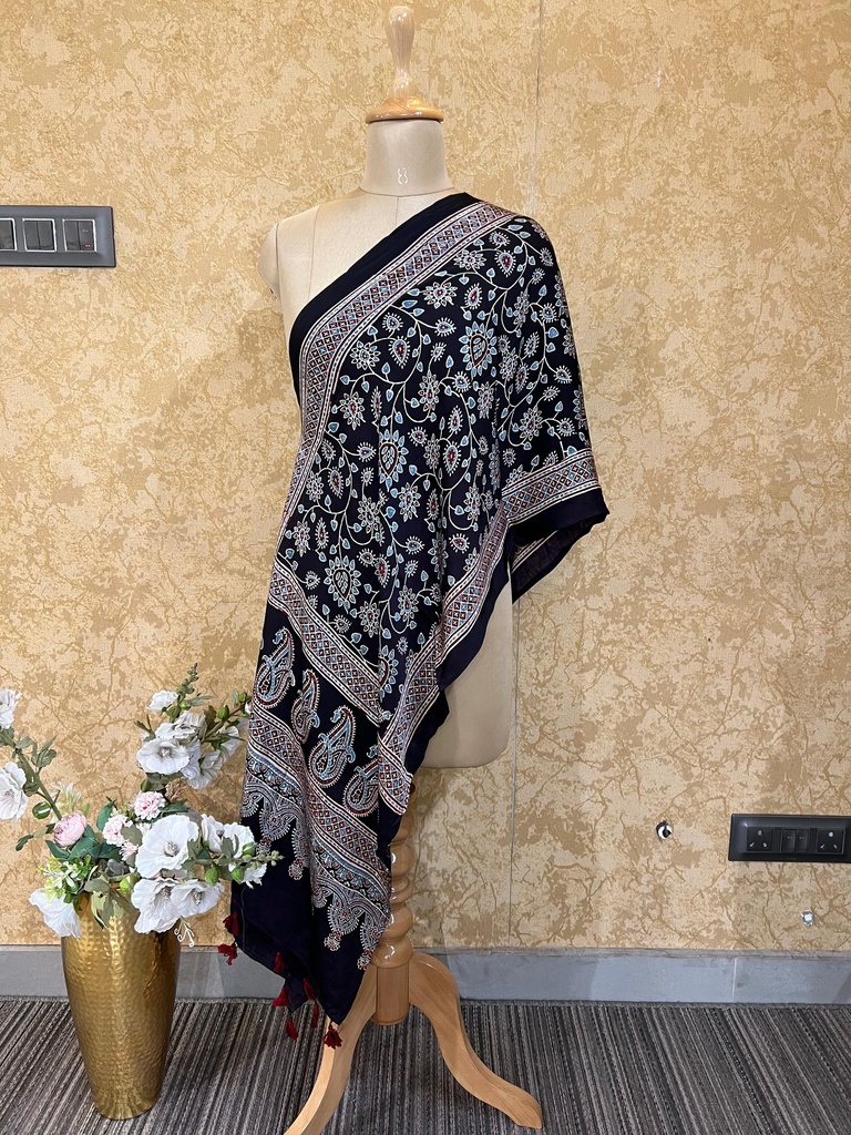 Premium Ajrakh Modal Stoles 5071