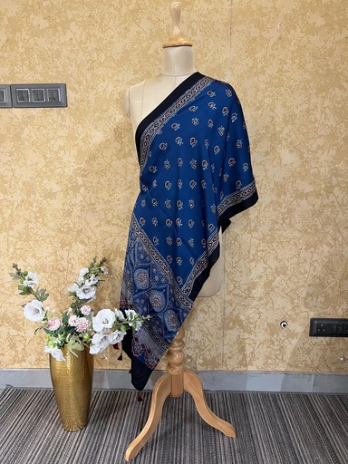 [STAZ] Premium Ajrakh Modal Stoles 5071