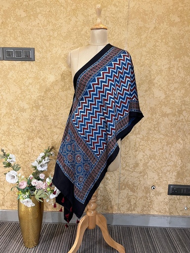 [STAZ] Premium Ajrakh Modal Stoles 5071