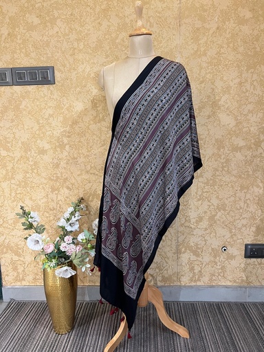 [STAZ] Premium Ajrakh Modal Stoles 5071