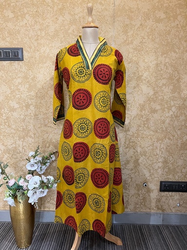 Ajrakh Cotton Aline Kurtis 5043