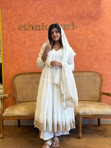  Premium Mul Cotton Anarkali Set 5052