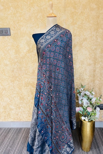 [DUMT] Ajrakh Dola Silk Dupatta 4564