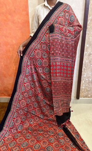 [SAMT] Ajrakh Modal Silk Saree 5048