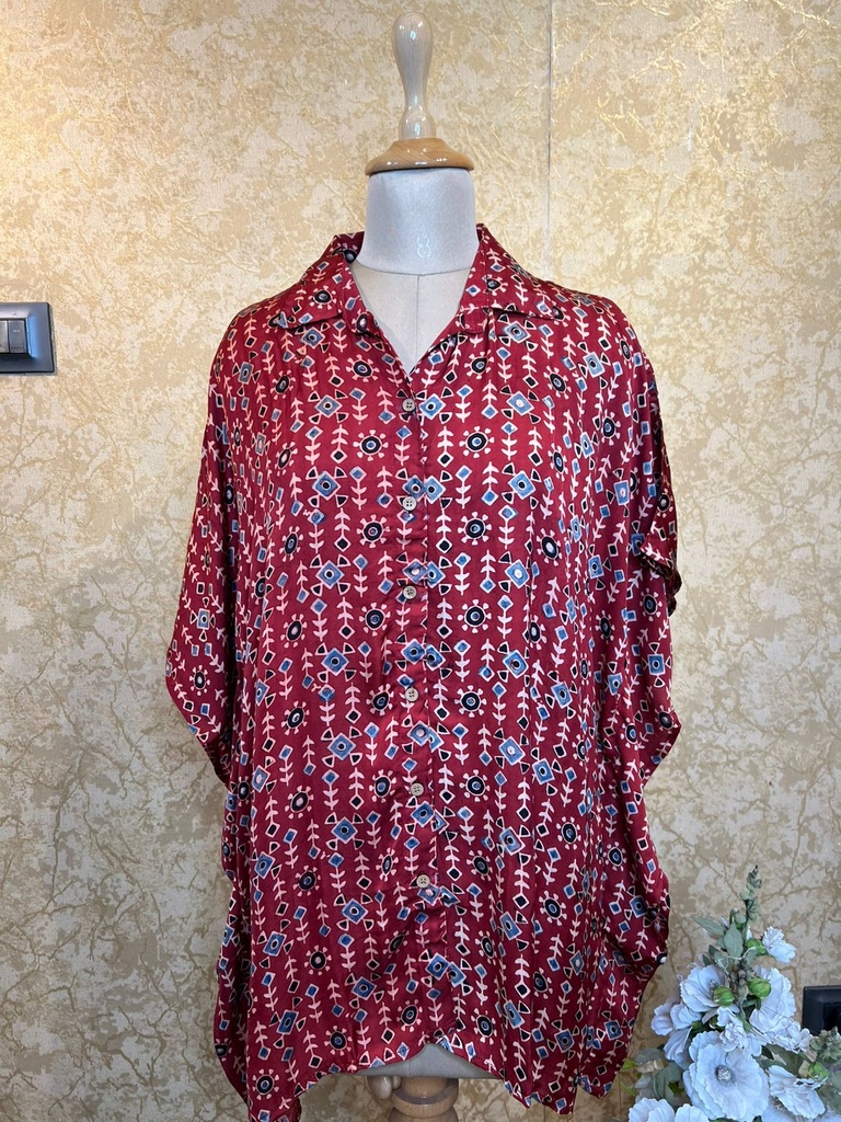 Ajrakh Shirt Kaftans 5015