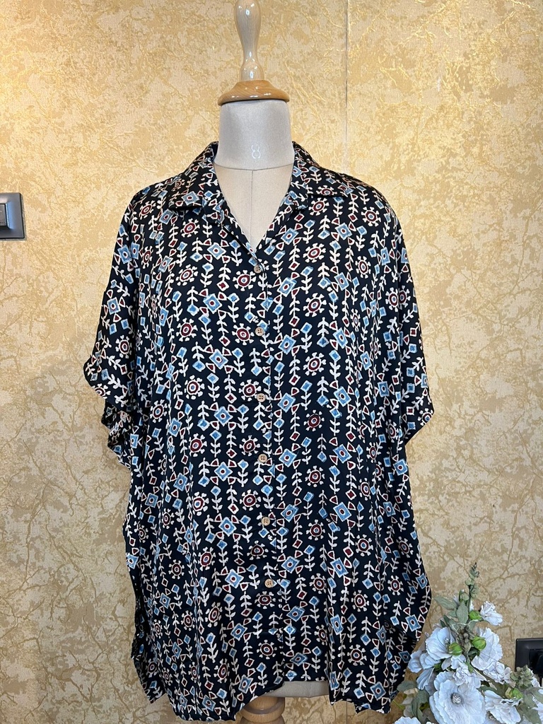Ajrakh Shirt Kaftans 5015