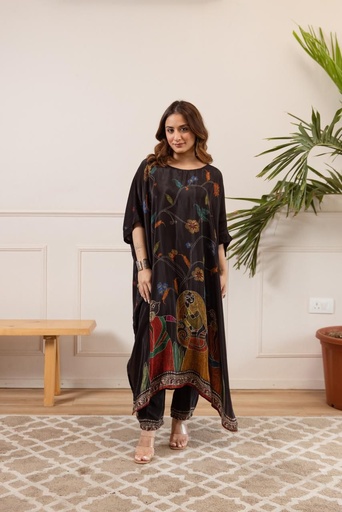 Crepe Silk Kaftan Set 4801