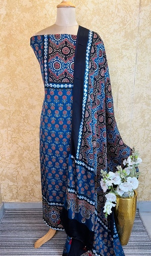[SUSKH] Ajrakh Dola Silk Dupatta 4564