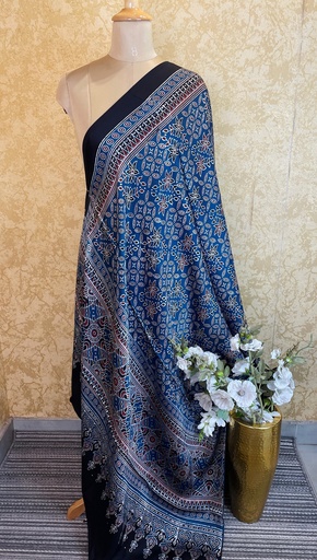 [DUMLK] Ajrakh Silk Dupatta 5038
