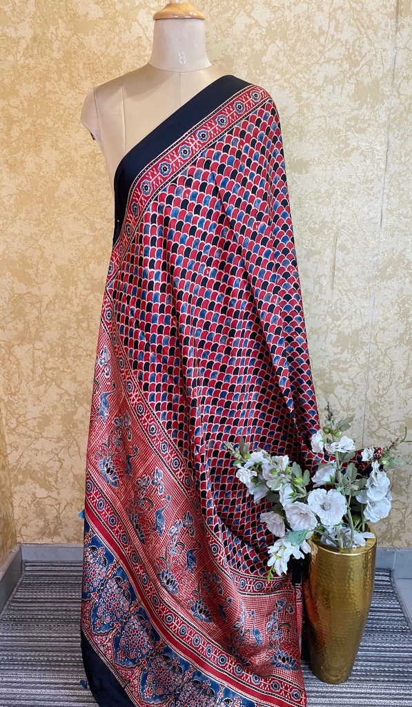 Ajrakh Silk Dupatta 5038