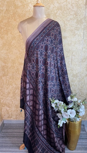 [DUMLK] Ajrakh Silk Dupatta 5038