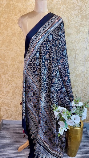 [DUMLK] Ajrakh Silk Dupatta 5038
