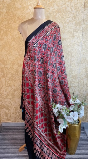 [DUMLK] Ajrakh Silk Dupatta 5038