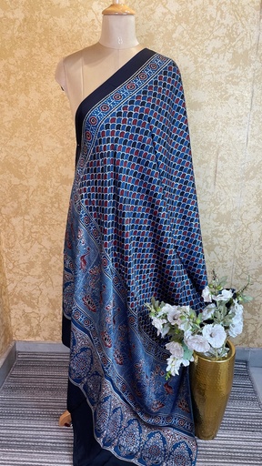 [DUMLK] Ajrakh Silk Dupatta 5038