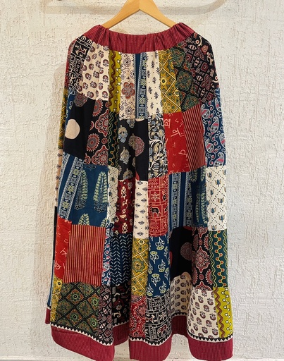 [SKKH] Ajrakh Boho Style Skirts 5051