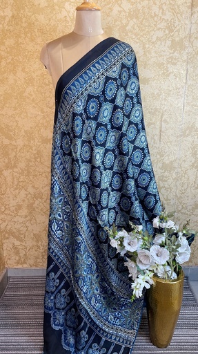[DUMLK] Ajrakh Silk Dupatta 5038