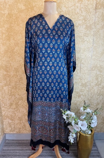 Ajrakh Silk Kaftan 4801