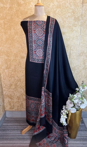 [SUMJ] Ajrakh Modal Silk Top and Dupatta Set 5048